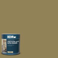 the behr paint is brown and it has a green tint on top of it