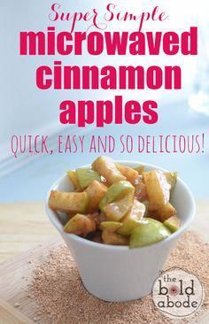 the cover of super simple microwaved cinnamon apples quick, easy and so delicious book