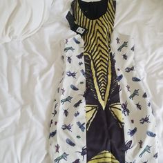 This Is A Brand New Angelys Balek Dress In A Size 8, It Is In The Insect Print Sheath. It Is Brand New With Tags And Has No Stains Or Tears. Insect Print, Insects, Checks, Midi Dress, Brand New, Womens Dresses, Tags, Yellow, Women Shopping