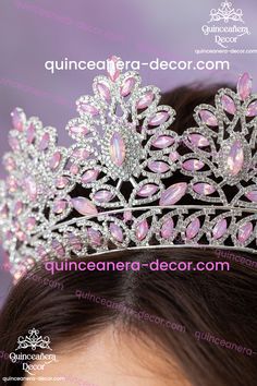 Blush pink quinceañera Tiara is a symbolic Crown worn by a young woman during her Quinceañera celebration. Adorned with sparkling silver jewels, the tiara symbolizes the princess-like status of the celebrant on her special day. It serves as a cherished accessory, highlighting the significance and elegance of the occasion. *Tiaras/Crowns cannot be engraved Color of Tiara: Blush Pink with SilverIncludes: Tiara only All the items are hand-made.Can be personalized with name and date of your celebrat Princess Style Quinceanera Dress, Elegant Pink Quinceanera Dress, Pink Princess Quinceanera Dress For Party, Pink Princess Style Quinceanera Dress For Party, Princess Style Quinceanera Dress For Debutante Ball, Pink Princess Jewelry For Wedding, Glamorous Pink Quinceanera Dress, Pink Structured Crown Headpiece For Wedding, Pink Pinched Crown For Party