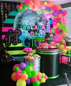 an image of a party with balloons and decorations