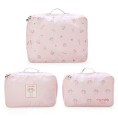 Category: Clothing storage bag Material: Oxford cloth Size: about 37928cm, Small: about 31919.5cm If you want more , please contact us ,we will give you a best price. Color: My Melody3pcs. Sanrio Products, Sanrio Store, Cute Luggage, Sanrio Japan, Storing Clothes, Sanrio My Melody, Small Case, Travel Storage Bag, Hello Kitty My Melody