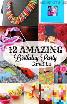 birthday party crafts for kids that are easy to make