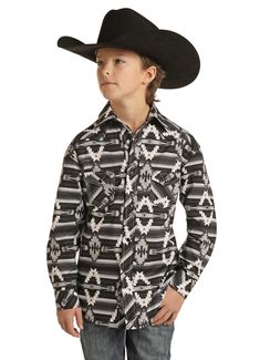 100% Cotton Long Sleeve Snap closures Front snap pockets Size:( XS 4/5 S 6/8 M 10 L 12 XL 14 ) Black Long Sleeve Western Shirt, Western Style Black Long Sleeve Tops, Western Store, Male Photography, Cowgirl Western, 5 S, Rock Roll, Western Shirt, Look Stylish