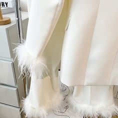 Sleeve Style: Shirt SleeveSleeve Length(cm): FullPant Closure Type: Zipper FlyMaterial Composition: cottonMaterial: Cotton.PolyesterLength: Ankle-Length PantsDecoration: Feathers Crepe Mix, Tie Fashion, Lapel Jacket, Business Wear, Mini Party, Tianjin, Tie Styles, White Feathers, Cuff Detail