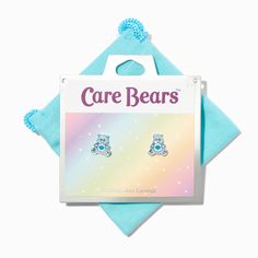 Claire's Care Bears™ Sterling Silver Enamel Grumpy Bear Stud Earrings Claires Earrings, Crown Hair Clip, Grumpy Bear, The Care Bears, Sensitive Ears Earrings, Piercing Kit, Flower Crown Hairstyle, Word Bracelet, Jewelry Words