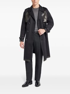 TOM FORD Panelled Trench Coat - Farfetch Balenciaga Track, Trench Coat Black, Balenciaga Triple S, Dress Watch, Custom Watch, Coat Black, Short Suit, Derby Shoes, Sweaters Knitwear