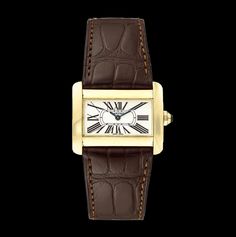 Brand: Cartier Model: Tank Divan Movement: Quartz Case Material: 18K Yellow Gold Case Size: 31.5*20 mm; Lug to lug 25.5 mm Thickness: 6.5 mm Dial: Beige color with Black color Roman numerals, Dark Blue color hands Band: Adjustable Brown color Leather Buckle: 18K Yellow Gold Additional services such as refinishing and appraisal will be at extra cost ! We guarantee that all of our items are 100% authentic ! For additional photos and any inquiries, please send us a Direct Message ! We are official Cartier Tank, Dark Blue Color, Square Watch, Gold Case, Leather Buckle, Roman Numerals, Wrist Watches, Beige Color, Gold Watch