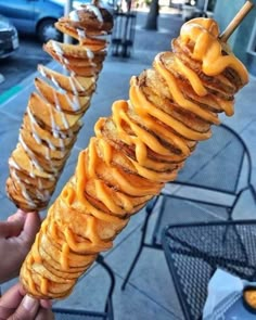 some kind of food that is on a stick