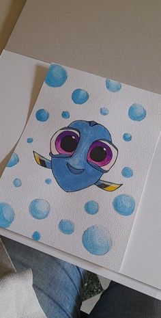 an image of a cartoon character in the water with bubbles on it's surface