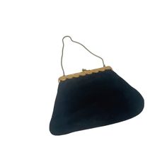 This vintage black velvet evening purse features a gold-tone clasp and handle, perfect for adding a touch of sophistication to any elegant ensemble. The classic design and luxurious materials make it a timeless accessory for formal occasions. The gold-tone detailing contrasts beautifully with the rich black velvet, creating an eye-catching piece that exudes elegance. * Gold-Tone Clasp & Handle * Black Velvet Material * Classic & Elegant Design * Perfect for Evening Events Minor wear on the velvet and slight tarnish on the gold-tone clasp. Features: * Leaf Motif Size: Womens 9 x 6 x .5" Condition: Pre-Owned Elegant Velvet Evening Bag For Wedding, Elegant Velvet Evening Bag, Elegant Velvet Evening Bag For Events, Classic Formal Clutch Evening Bag, Classic Formal Evening Clutch Bag, Elegant Velvet Bags For Formal Occasions, Elegant Black Velvet Bag, Elegant Black Velvet Bags, Elegant Velvet Bag For Formal Occasions