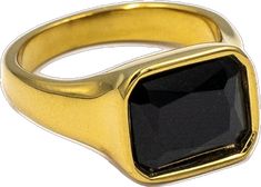 Elegant Black Stainless Steel Rings, Trendy Black Gold Plated Jewelry, Trendy Black Gold-plated Jewelry, Modern Black Gold-plated Jewelry, Gold Ring With Black Diamonds, Elegant Stainless Steel Rings With Gemstone, Elegant Stainless Steel Gemstone Rings, Pink Emerald, Moon Black