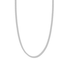 This versatile rolo chain necklace is fashioned in hollow 14K white gold and secures with a lobster clasp. The 18-inch necklace is perfect for layering or as a simple standalone piece. The chain measures approximately 2.5mm wide. 20 Inch Necklace, The Chain, Accessories Jewelry Necklace, Rolo Chain, Lobster Clasp, Layering, Chain Necklace, Jewelry Accessories, Jewelry Necklaces