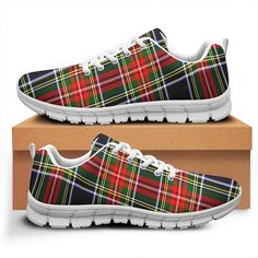 Stewart Black Tartan Classic Sneakers All of our Sneakers are custom-made-to-order and handcrafted to the high quality standards. Product Details: Lightweight construction with breathable mesh fabric for maximum comfort and performance. Lace-up closure for a snug fit. High quality EVA sole for traction and exceptional durability. NOTE: Check the SIZE CHART out for accurate size, and please allow a slight 1-3cm difference due to manual measurement and a slight color variation due to different lig Plaid Sneakers, Black Tartan, Plaid Fashion, Eva Sole, Classic Sneakers, Sneaker Collection, Tartan Plaid, Black Plaid, Shoe Shop