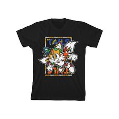 He'll love showing off his favorites with this boys' Sonic The Hedgehog Graphic Tee. Crewneck Short sleevesFABRIC & CARE Cotton, polyester Machine wash Imported He'll love showing off his favorites with this boys' Sonic The Hedgehog Graphic Tee. Licensed Character He'll love showing off his favorites with this boys' Sonic The Hedgehog Graphic Tee. Size: X Small. Color: Black. Gender: male. Age Group: kids. Material: Polyester|Cotton. Playful Black T-shirt With Character Print, Playful Black T-shirt With Graphic Print, Playful Multicolor T-shirt For Streetwear, Playful Black T-shirt With Funny Print, How To Show Love, The Hedgehog, Sonic, Boy Outfits, Sonic The Hedgehog