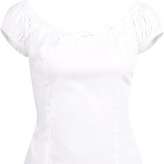 Super Cute With Some Stretch White Off The Shoulder Peasant Style. Scoop Neckline, Elasticated Sleeves, A Pretty Bow At The Centre Front, And A Zipper On The Left Side. 97% Cotton 3% Elastane, Comfortable, Horizontal Micro Elastic. Bust 38" To 42" Cross-Listed. All Items Have Been Stored In Bags In The Garage In An Animal-Friendly Home; Some Items Might Need Cleaning, But If So, I Will Call It Out. All Items Shipped Out On Tuesdays And Fridays. Please Check Out All My Other Listings, Which Inclu Fitted Short Sleeve Peasant Top For Vacation, Fitted Cotton Peasant Top For Beach, Fitted Peasant Top For Vacation, Fitted Peasant Blouse For Vacation, Peasant Style Fitted Blouse For Vacation, Fitted Chic Cotton Peasant Top, Chic Fitted Cotton Peasant Top, Pirate Pinup, Pinup Clothing