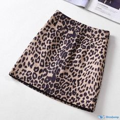 Orcajump - Leopard Print High-waisted Midi Skirt with a Sexy Bodycon Fit and Hip-hugging Style Skirts Midi High Waisted, Types Of Skirts, A Line Skirt, A Line Skirts, Leopard Print, Midi Skirt, A Line, High Waisted, Skirt