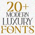 20 modern luxury font and numbers