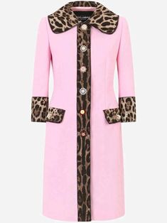 The Dolce & Gabbana Leopard Print Trench Coat. A lightweight, single-breasted coat in wool crepe and with round neckline subtle bejewelled button fastenings. long sleeves are trimmed stretch satin lining, while flap pockets provide functional, elegant finish. Wool Crepe, Single Breasted Coat, Women's Coats And Jackets, Cute Jackets, Stretch Satin, Coats And Jackets, Women's Coats, Dolce & Gabbana, Coats Jackets Women