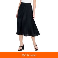 in stock Midi Length Skirts, Pleated Midi Skirt, Deep Black, Midi Length, Midi Skirt, Womens Skirt, Pick Up, In Store, Buy Online