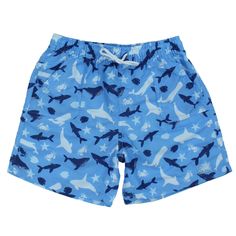 Heat Swimwear Boys Swim Shorts The classic boardshort gets redesigned by Heat Swimwear with comfort and style in mind. These swim trunks feature UPF 50+ sun protection, convenient pockets, and an elastic drawstring waistband for a secure fit. Features: Drawstring closure Ocean life print Two side pockets Quick drying fade resistant Comfort mesh liner UPF 50+ sun protection 100% Polyester Care instructions: Hand wash in cold water Use mild soap Lay flat to dry Beachwear Swim Trunks With Built-in Shorts For Summer, Blue Athletic Shorts With Elastic Waistband For Vacation, Short Bottoms For Summer Beach Activities, Beachwear Shorts For Summer Activities, Blue Beachwear Bottoms For Summer Activities, Blue Bottoms For Beachwear In Summer, Beachwear Swim Trunks With Built-in Shorts For Summer Activities, Swimwear With Built-in Shorts For Summer Activities, Beachwear Bottoms For Summer Activities