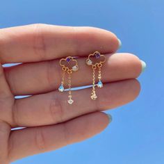 Cloud Star Koala Bear Bunny Earrings – Perimade & Co. قلادات متدلية, Pretty Jewelry Necklaces, Cute Stud Earrings, Bunny Earrings, Diamond Pendants, Jewelry Accessories Ideas, Girly Accessories, Fancy Jewellery, Jewelry Lookbook