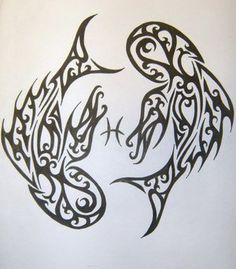 an artistic tattoo design on a white paper