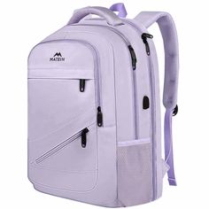 Baseball Backpack, This Is Water, Flight Travel, School Bag Essentials, Travel Laptop Backpack, Laptop Travel, Backpack Free, Purple Backpack, Yellow Beige