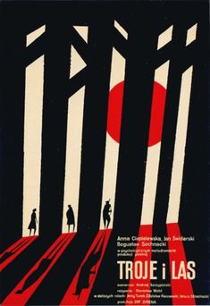 an old movie poster with the title in red and white, featuring two men walking down a street