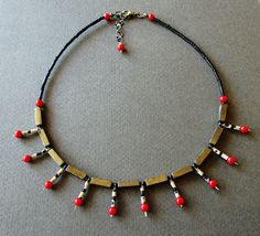 Necklace Pyrite, Dalmatian Jasper, Bamboo Coral.                                                           Collar Pirita, Jaspe dálmata, Coral bambú. joanaloring@gmail.com Bamboo Coral, Dalmatian Jasper, Jewelry Choker, Jewellery Ideas, Bead Jewelry, Dalmatian, Diy Jewelry, Choker, Beaded Jewelry