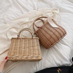 Bird in Bag - Rattan basket basket seaside beach vacation rattan lace fashion handbag crossbody bag Summer Rattan Picnic Bag, Trendy Basket Straw Bag For Beach Season, Summer Rattan Bag For Picnic, Summer Picnic Rattan Bag, Spring Rattan Bag With Adjustable Strap, Trendy Rattan Basket Shoulder Bag, Straw Crossbody Bag For Beach Season, Beach Season Rattan Basket Shoulder Bag, Picnic Rattan Bags With Braided Handles