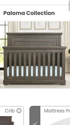 the baby crib is shown with instructions on how to put it in and where to put