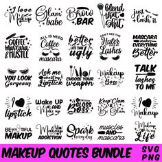 makeup quotes bundle svg files