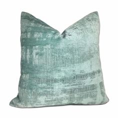 Seafoam Green Abstract Patina Chenille Texture Pillow Cover Seafoam Green Pillows, Texture Pillow, Apartment Color Schemes, Green Velvet Fabric, Green Pillow Covers, Modern Pillow Covers, Casual Decor, Pillow Texture, Green Pillows