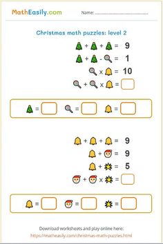 christmas math worksheet for kids to practice addition and subtraction with pictures