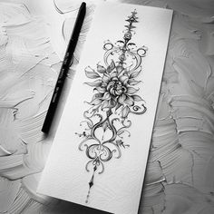 Unalome Tattoo Sketch Collection Spine Tattoos For Women Unique, Arm Wrap Tattoo, Create Pin, Unalome Tattoo, Underboob Tattoo, Stylist Tattoos, Leg Sleeve