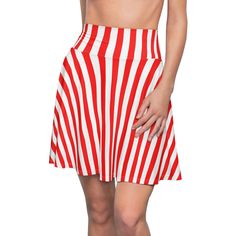 A versatile fit AOP skater skirt with a cozy, soft touch and a casual look. Inspired by the freedom of creativity, it will instantly become your everyday favorite. .: 95% Polyester 5% Spandex .: Versatile fit .: Printed on care label in black color .: White thread color .: Assembled in the USA from globally sourced parts Stretch Pleated Pencil Skirt For Summer, Summer Striped Lined Skort, Striped Lined Skort For Summer, Striped Mini Length Fitted Skirt, Striped Flared Skirt For Summer, Retro Non-stretch Summer Skirt, Retro Non-stretch Skirt For Summer, Fitted Striped Mini Skirt With Lining, High Waist Pleated Pencil Skirt For Summer