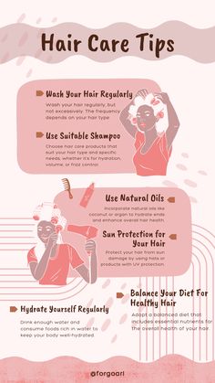 Some general and encompassing yet important haircare tips for all hair types Basic Hair Care Routine, Hair Care Infographic, Basic Haircare Routine, Haircare Routine Steps, Indian Hair Care Tips, Forehead Reduction