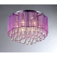 Add some elegance to your home with this chrome ceiling lamp. This dynamic lighting element features generous rows of cascading crystals to catch the light. House of Hampton® | House of Hampton® Ponca 6 - Light 18" Chandelier Style Tiered Flush Mount 13.0 H x 18.0 W x 22.0 D in indigoFabric | 13" H X 18" W X 22" D | Wayfair Flush Mount Lights, Chandelier Style, Mount Light, Lighting Store, House Goals, Flush Mount Lighting, Chandeliers And Pendants, Flush Mount Ceiling, House Of Hampton