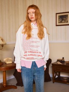 Composition : Cotton 100%Country of Origin : Republic of Korea Hoodie White, White Hoodie, Hoodie Top, Composition, Top Outfits, The Originals, Clothes For Women, Hair, Pink