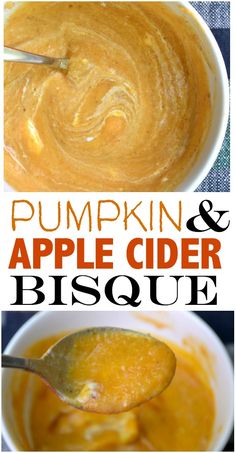 pumpkin and apple cider biscuit recipe with text overlay