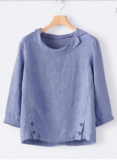 Women Autumn Cotton Linen Button Solid Casual Tops pink-S Casual Purple Blouse With Buttons, Casual Tops With Side Buttons For Summer, Purple Button-up Top With Buttons, Purple Relaxed Fit Blouse With Buttons, Purple Relaxed Fit Button Blouse, Purple Cotton Top With Buttons, Purple Relaxed Fit Top With Button Closure, Áo Blu, Linen Top Women