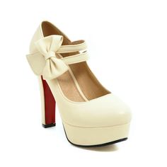 Heel Height: 12 cmPlatform Height: 3.5 cmStyle: Fashion,KoreanOccasion: Casual,Party/Club,Office/Career,DressSeason: Spring,Summer,Fall/Autumn,WinterPackage Contents: 1 x Shoes (Pair)Size Guide:34 = foot length 21.5-22cm (Foot width=8-8.5cm)35 = foot length 22-22.5cm (Foot width=8.5cm)36 = foot length 22.5-23cm (Foot width=8.5-9cm)37 = foot length 23-23.5cm (Foot width=9cm)38 = foot length 23.5-24cm (Foot width=9-9.5cm)39 = foot length 24-24.5cm (Foot width=9.5-10cm)40 = foot length 24.5-25cm (F Party Heels With Round Toe In Beige, Beige Almond Toe Heels With 4-inch Heel, Beige Pointed Toe Platform Heels, Beige Platform Heels With Round Toe, Beige Platform Heels With Ankle Strap, Beige Synthetic Party Heels, Beige Party Heels With Bow, Beige Bow Heels For Party, Beige Synthetic Heels For Party