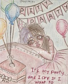 DO NOT REPOST WITHOUT CREDITS‼️ Melanie Fanart, Melanie Martinez Pity Party, Melanie Martinez Birthday, Dollhouse Melanie, Pity Party, Sketches Tutorial, Fan Art Drawing