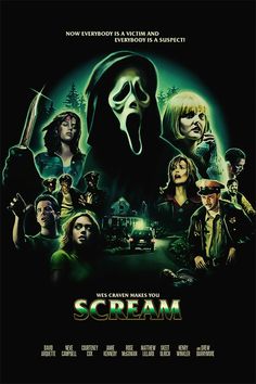 the scream movie poster with many different characters and their names on it's screen