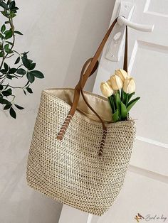 Bird in Bag - Spacious Woven Straw Beach Getaway Tote Bag with Ample Storage Beach Getaway, Woven Tote Bag, Beach Getaways, Bird In Bag, Bag Pattern, Straw Bag, Straw, Shoulder Bag, Tote Bag