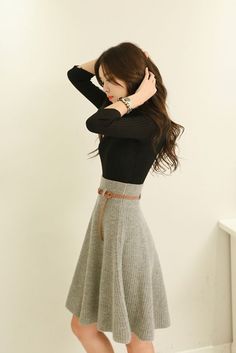 moda ko Korean Fashion Outfits, Korean Girl Fashion, Korean Fashion Trends, Outfit Trends, Rilakkuma, Mode Inspo, Plaid Skirt, Inspired Outfits