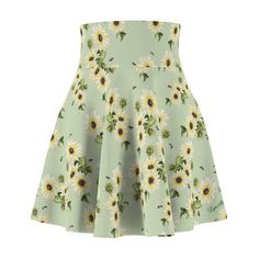 A versatile fit Floral with Bees AOP skater skirt with a cozy, soft touch and a casual look. Inspired by the freedom of creativity, it will instantly become your everyday favorite. Inspired by Nature, designed with Sunflowers and Buzzing Bees by Lyn Alice. .: 95% Polyester 5% Spandex .: Versatile fit .: Printed on care label in black color .: White thread color .: Assembled in the USA from globally sourced parts Flower Lover, Skater Skirt, Casual Looks, Nature Inspiration, Sunflower, Womens Skirt, Bee, Unique Gifts, Skirt