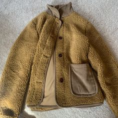 Super Amazing Label Alex Mill “Marley” Sherpa Coat. Size Medium And Fits Perfectly. The Most Incredible Fall Layer. Stylish And Cozy Too. Brand New Without Tags Cozy Orange Winter Outerwear, Cute Winter Jackets For Women, Alex Mill, Sherpa Vest, Sherpa Coat, Fall Layers, Fall Coat, Winter Fits, Sherpa Jacket