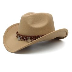 Embrace timeless style with these retro-inspired cowboy hats. The solid pattern adds a touch of sophistication, while the high-quality leather ensures comfort. With their wide brim feature, these unisex cowboy hats offer both style and sun protection. Available at an affordable price, they are a perfect addition to your wardrobe. Elevate your look and make a fashion statement with these stunning cowboy hats.Specifications Style: Casual Place Of Origin: China (Mainland) Pattern Type: Solid Origin: Mainland China Model Number: PD205+COWB Material: Wool Kid Hat 54cm: Fit for 3-13 Years Old Child Item Type: Cowboy Hats Gender: Unisex Feature: Keep warm Department Name: Adult CN: Zhejiang Brand Name: GeraldBlack Big Plus Hat 61cm: Fit For Big Head Circumference 59-62cm Audlt Hat 57cm: Fit Norma Vintage Brown Fedora For Ranch, Retro Short Brim Hat For Western-themed Events, Retro Adjustable Hat For Rodeo, Brown Retro Hat For Outdoor, Retro Brimmed Hats For Rodeo, Retro Adjustable Hat Band For Rodeo, Western Beige Hats For Outdoor, Country Style Beige Hat Band For Western-themed Events, Brown Country Style Felt Hat With Flat Bill